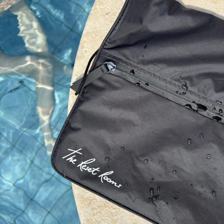 The Reset Rooms Wet Kit Bag, poolside