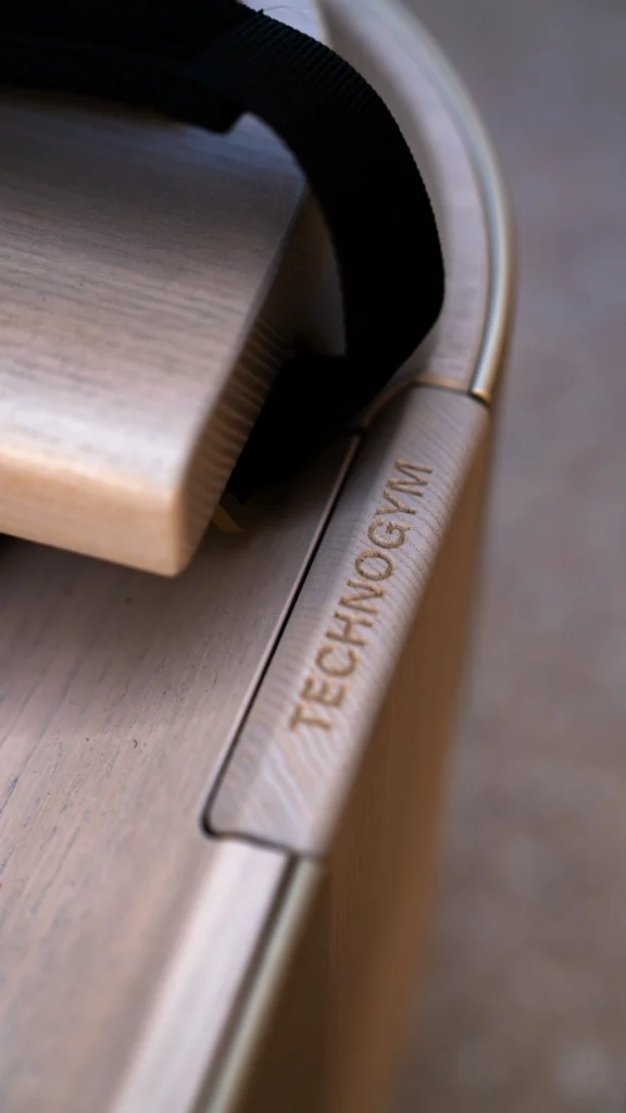 Close up of Technogym Reformer bed